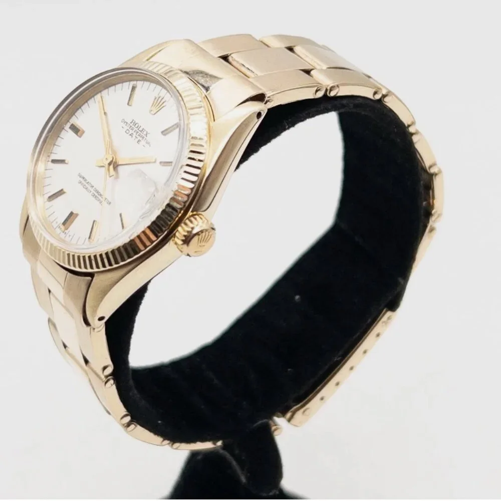 Mens Ladies Rolex 14k Yellow Gold Rare 31mm With Box + Papers - Picture 3 of 8